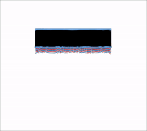 GIF of black bar with red, orange and blue waves coming out